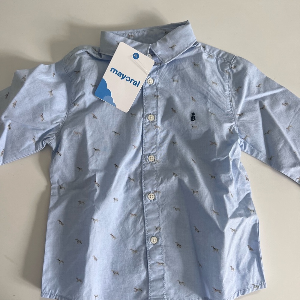 Mayoral blue button down